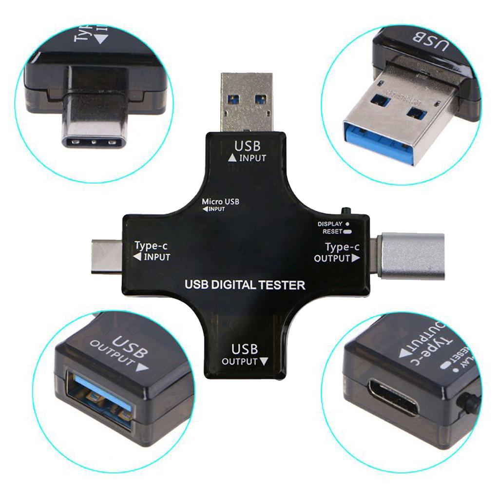 Usb C Power Meter Testers, 2 In 1 Type C Usb Tester Color Screen Lcd