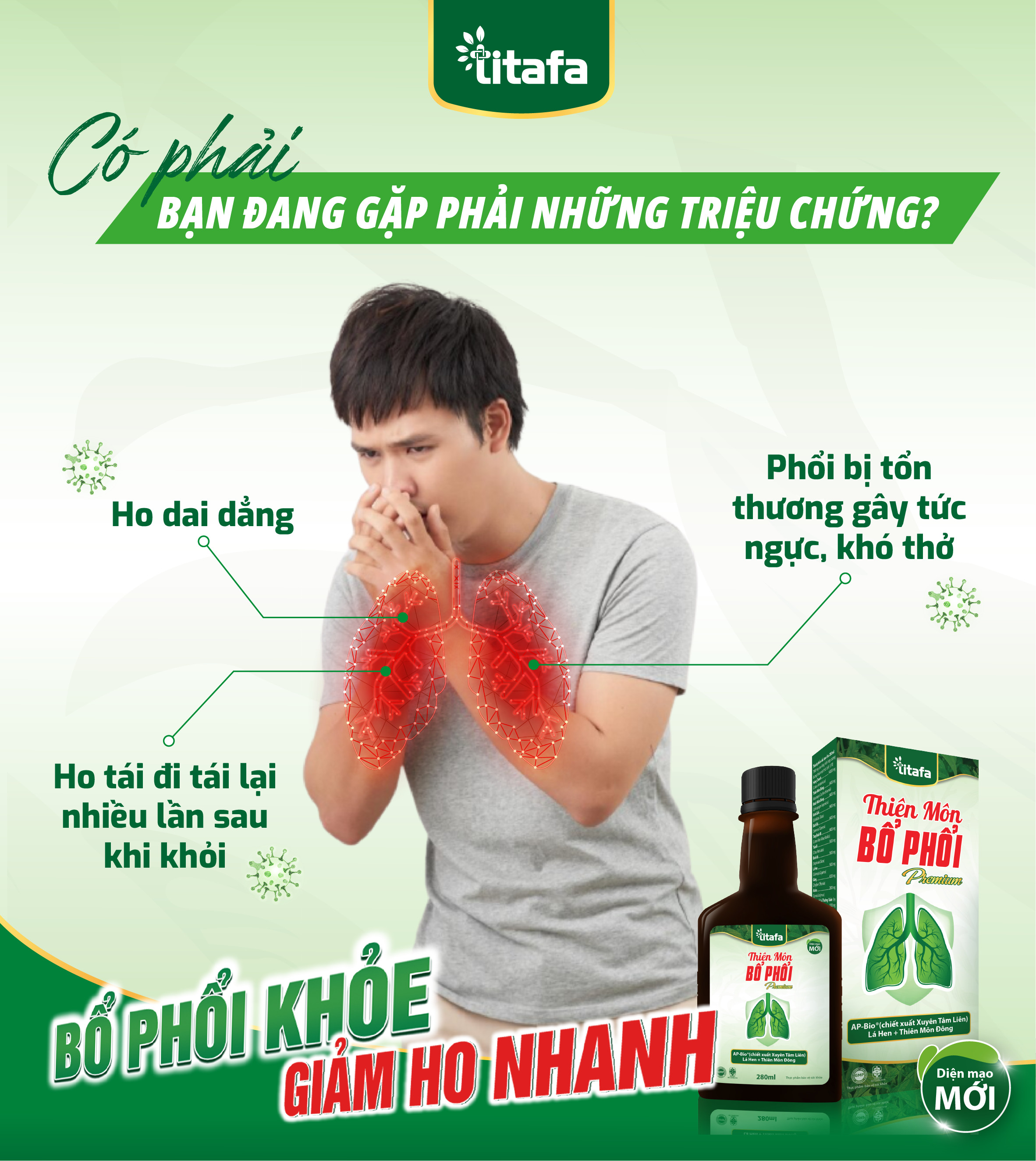 - Hỗ trợ bổ phổi, giảm ho, giảm đờm, khản tiếng do viêm họng, viêm phế quản.