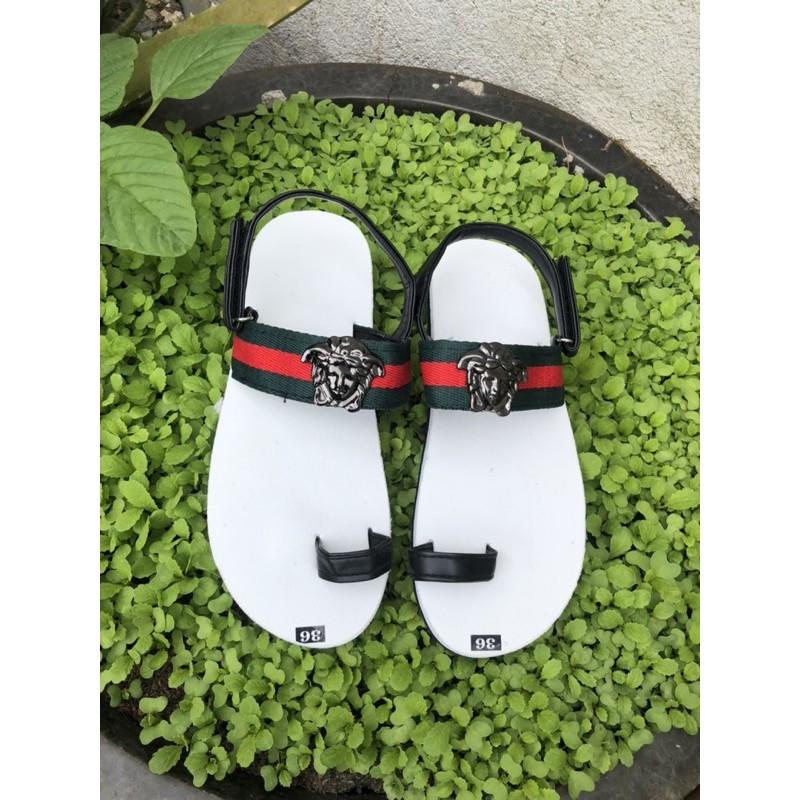 sandal đồng nai dép quai hậu nữ ( đế trắng quai hầu dù phối đen ) size từ 35 nữ đến 41 nữ đủ màu đủ size ib chọn thêm