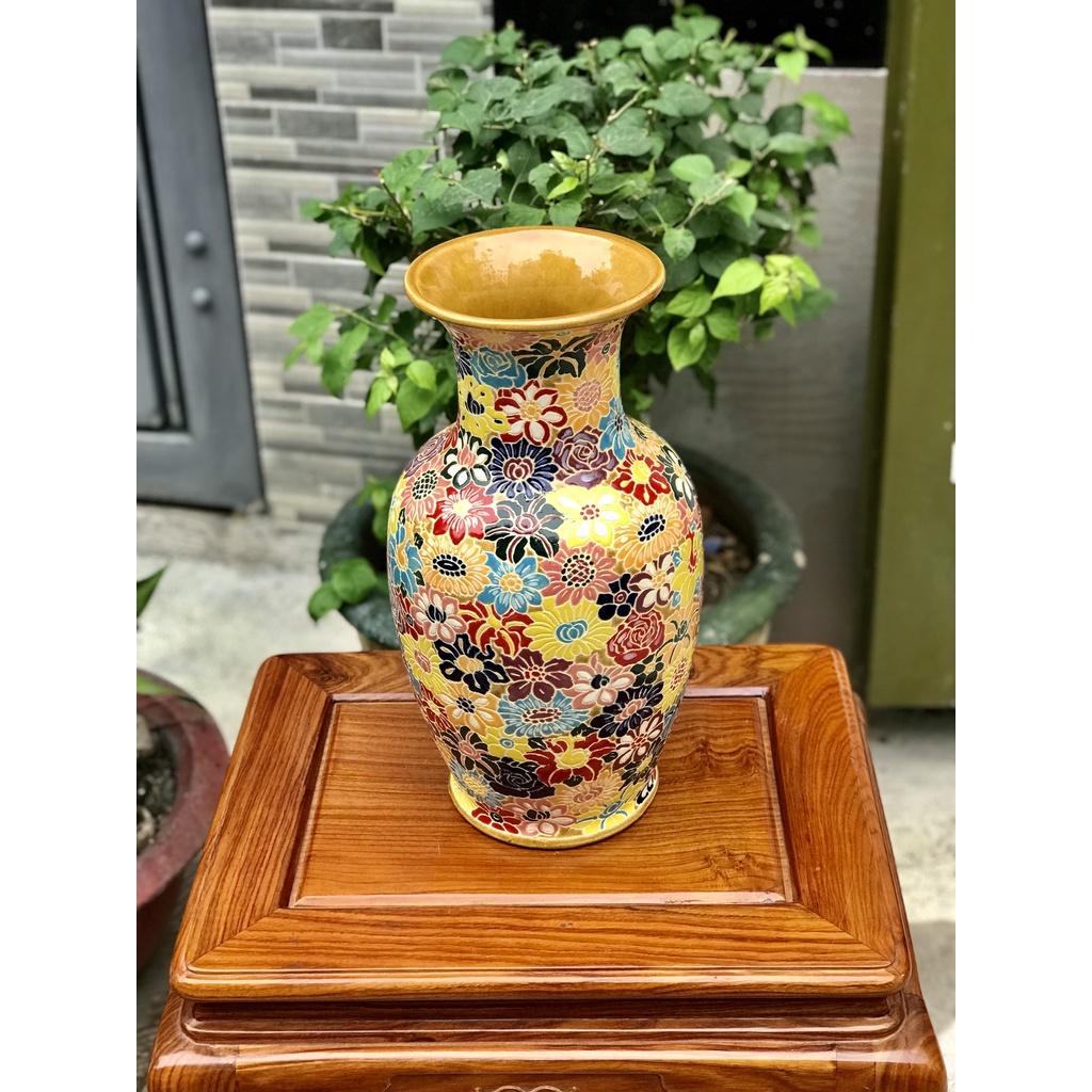 BÌNH BÁCH HOA 40CM GỐM SỨ THỦ CÔNG NAM BỘ CẮM BÔNG TRANG TRÍ DECOR