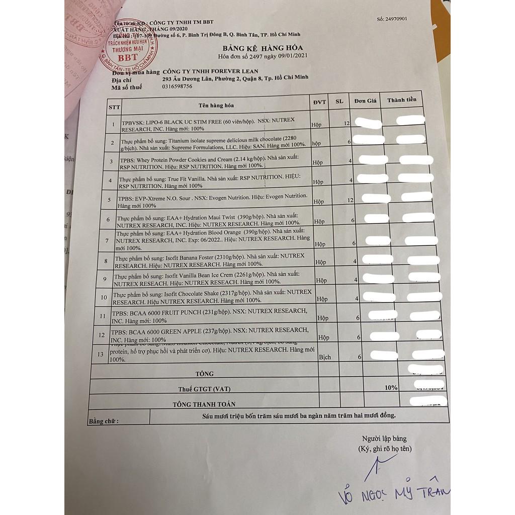 Nutrex Isofit 100% Whey Protein Isolate Hỗ Trợ Tăng Cơ Vị Cực Ngon