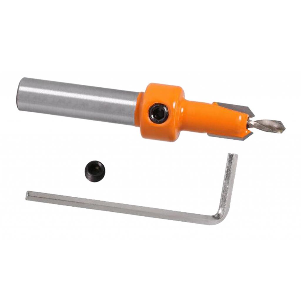 2PCS 8mm Shank High-Speed Alloy Countersink Drill Bits Woodwoking DIY, 3mm & 4mm