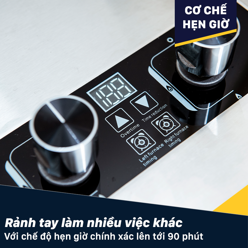 Bếp Gas Đôi NEMI GZ499 Với 9 Đầu Đốt Lửa To Tích Hợp Chế Độ Hẹn Giờ Cảm Biến An Toàn - Bếp Ga Cao Cấp Lắp Âm Và Dương