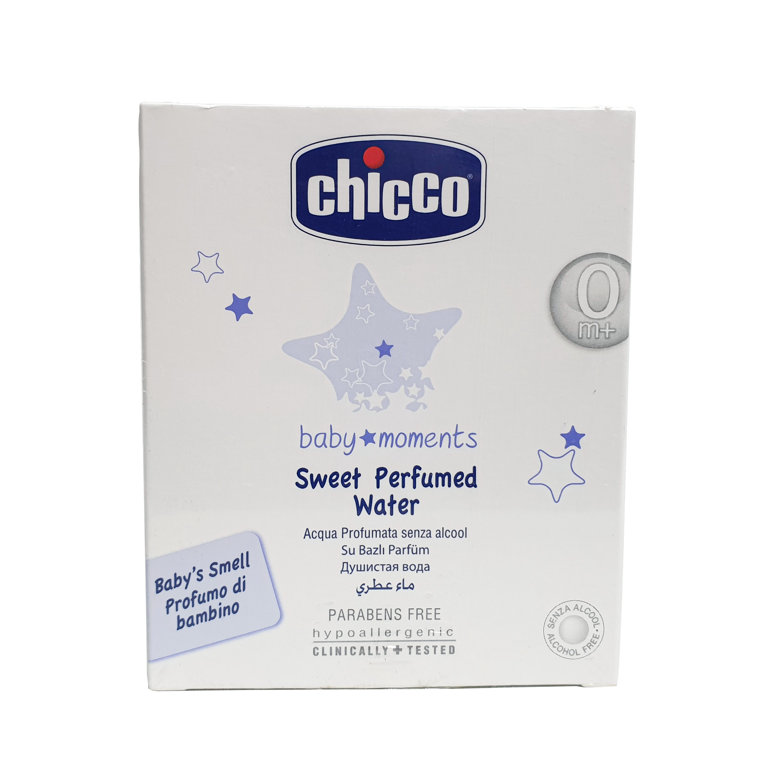 Nước Hoa Hương Tự Nhiên CHICCO Baby Moments Sweet Perfumed Water, Cho Bé Từ 0 Tháng, 100ml