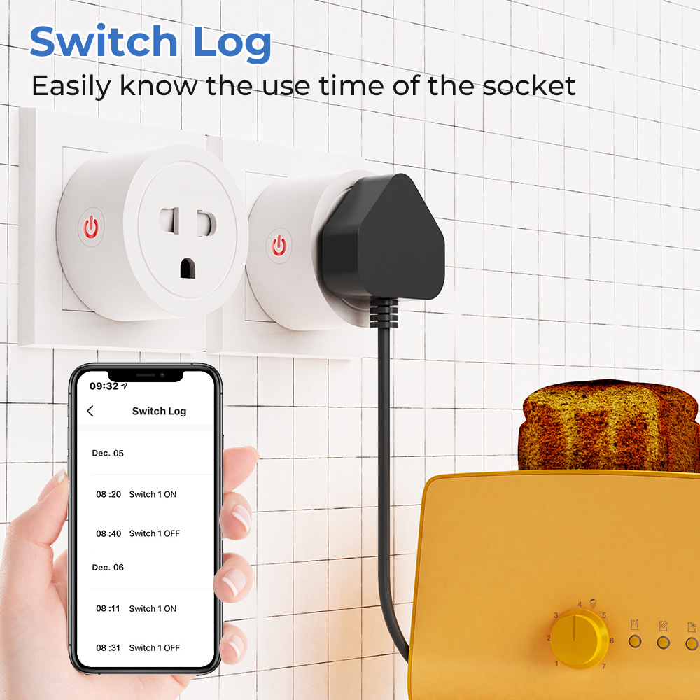 Ổ cắm điện thông minh Vinetteam BSD58 16A kết nối wifi 3G 4G zigbee dùng App Smart life hoặc TUYA hẹn giờ bật tắt điều khiển bằng giọng nói - hàng chính hãng