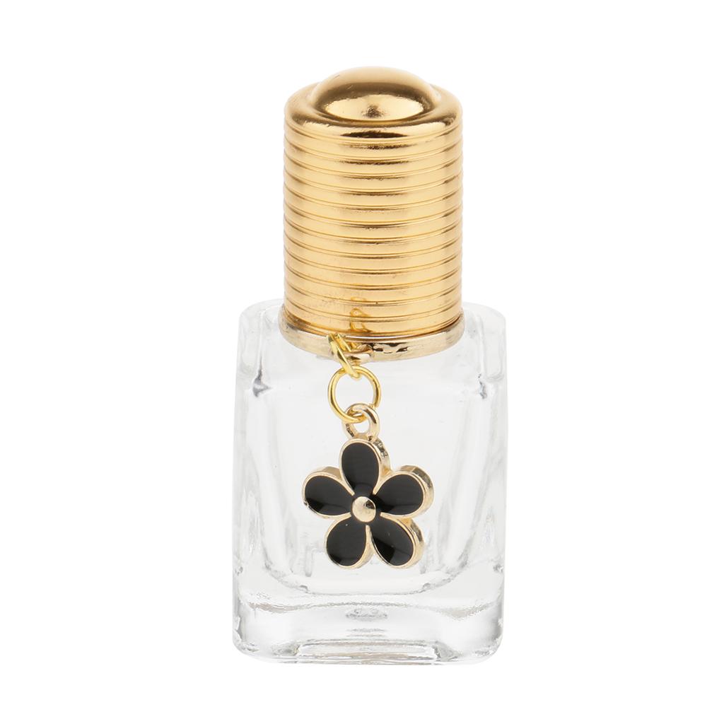 Refillable Comestics Perfume Essential Oil Aftershave Bottle 8ml, Empty Glass Storage Case Clear Portable