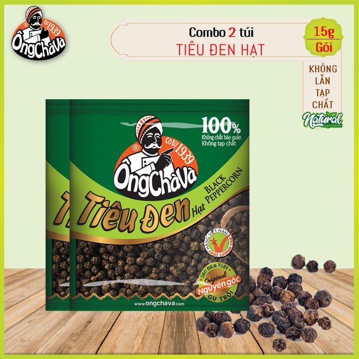 Combo 2 Gói Tiêu Đen Hạt (15g/túi)