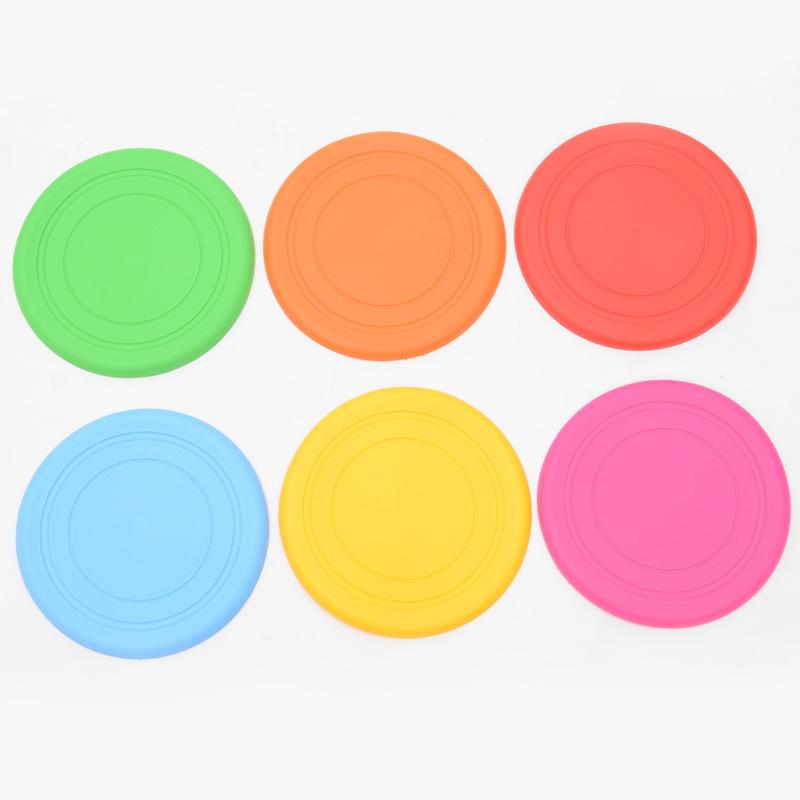 6 chiếc Frisbees cho chó, Frisbee đồ chơi cho chó, Đĩa ném cao su bền 18cm, để huấn luyện trên cạn và dưới nước, huấn luyện chó, ném, bắt và chơi