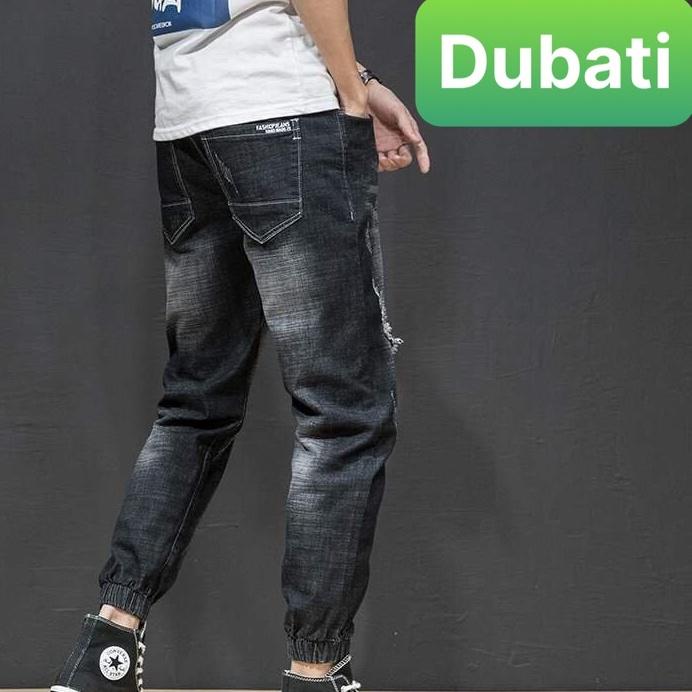 QUẦN JOGGER JEAN NAM MẪU MỚI PHONG CÁCH HÀN QUỐC CHẤT BÒ ĐEN- DB 0535- DUBATI FASHION
