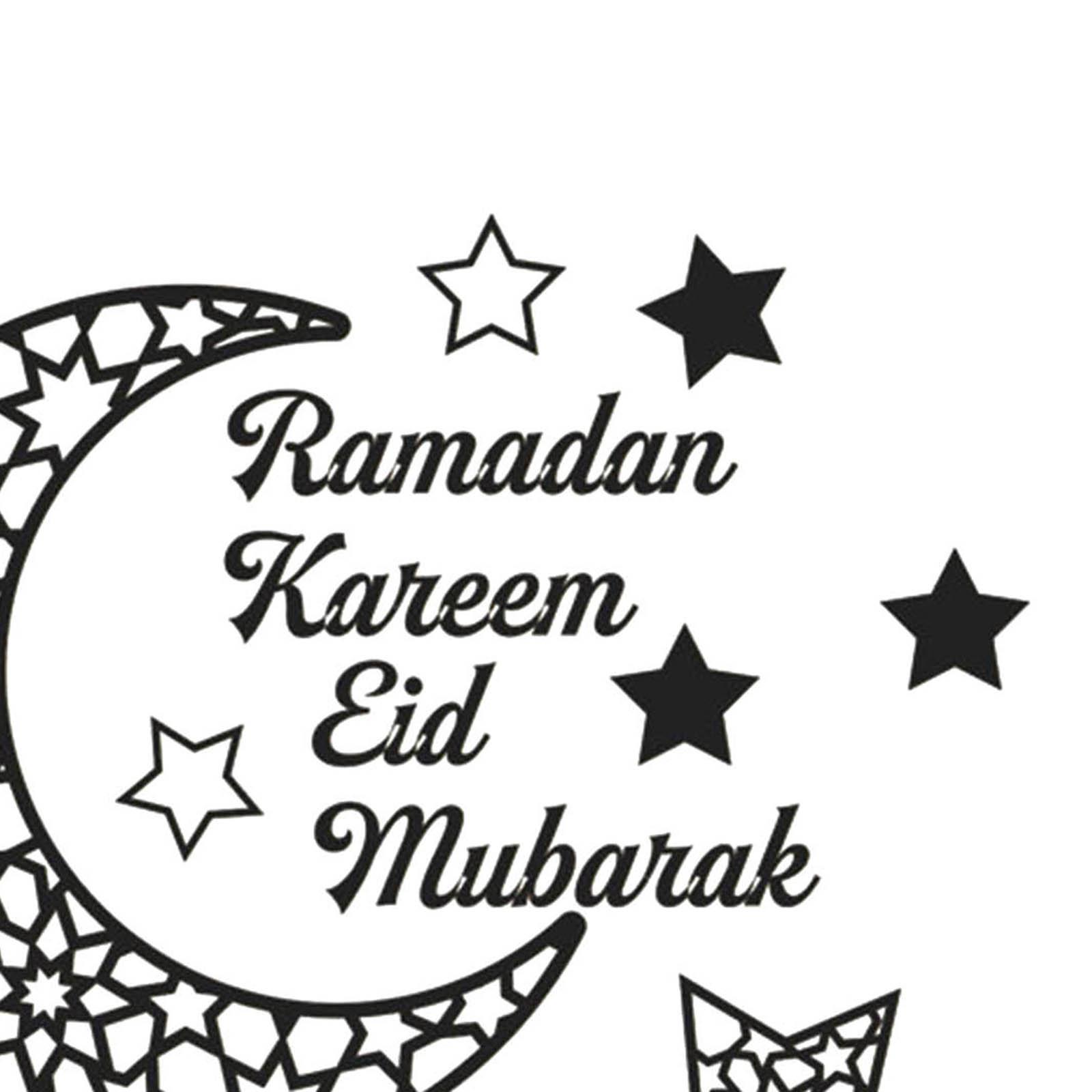 Ramadan Wall Sticker Self Adhesive Living Room Black