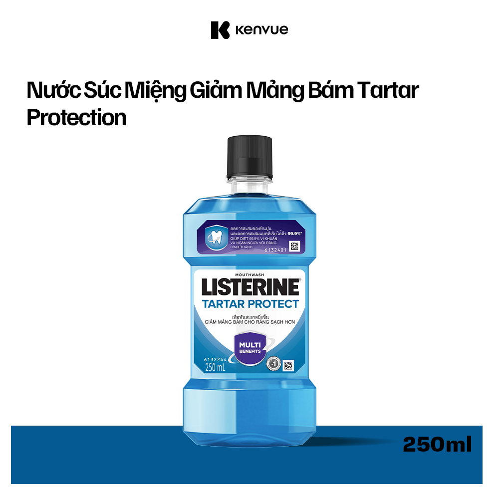 Nước súc miệng ngăn ngừa mảng bám Listerine Tartar Protection 250ml