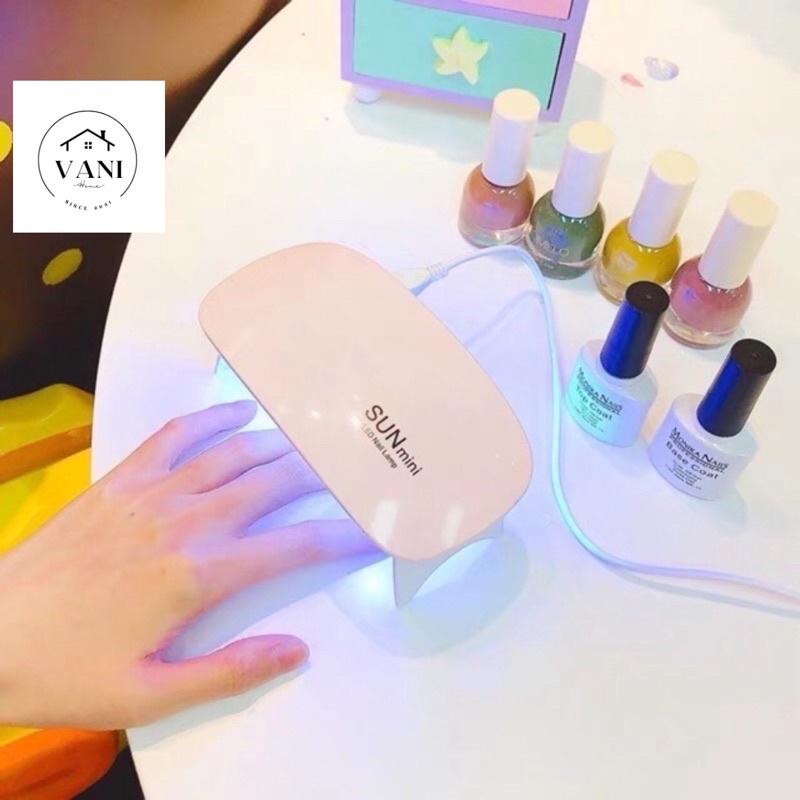 Máy hơ gel SUN mini - Máy làm khô móng tay nail - Đèn Led UV sấy khô gel sơn móng tay xài cổng sạc điện thoại USB