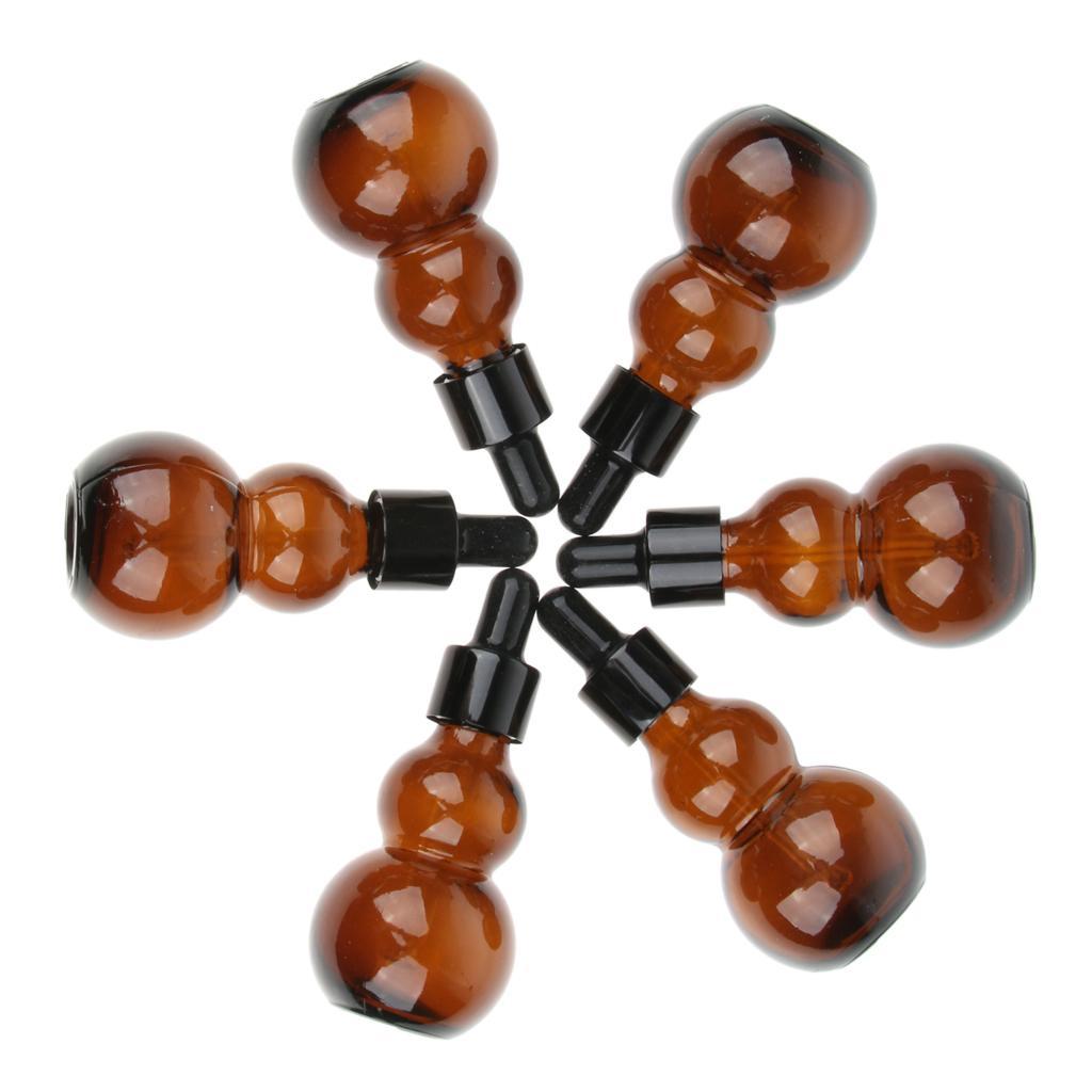 12 Pcs Amber Empty Refillable Glass Dropper Bottles For Essential Oil Makeup