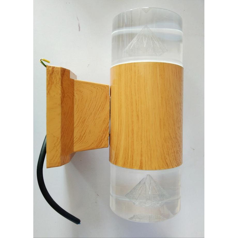 Đèn LED gắn tường ngoài trời 02 đầu tròn, 03 chế độ ánh sáng