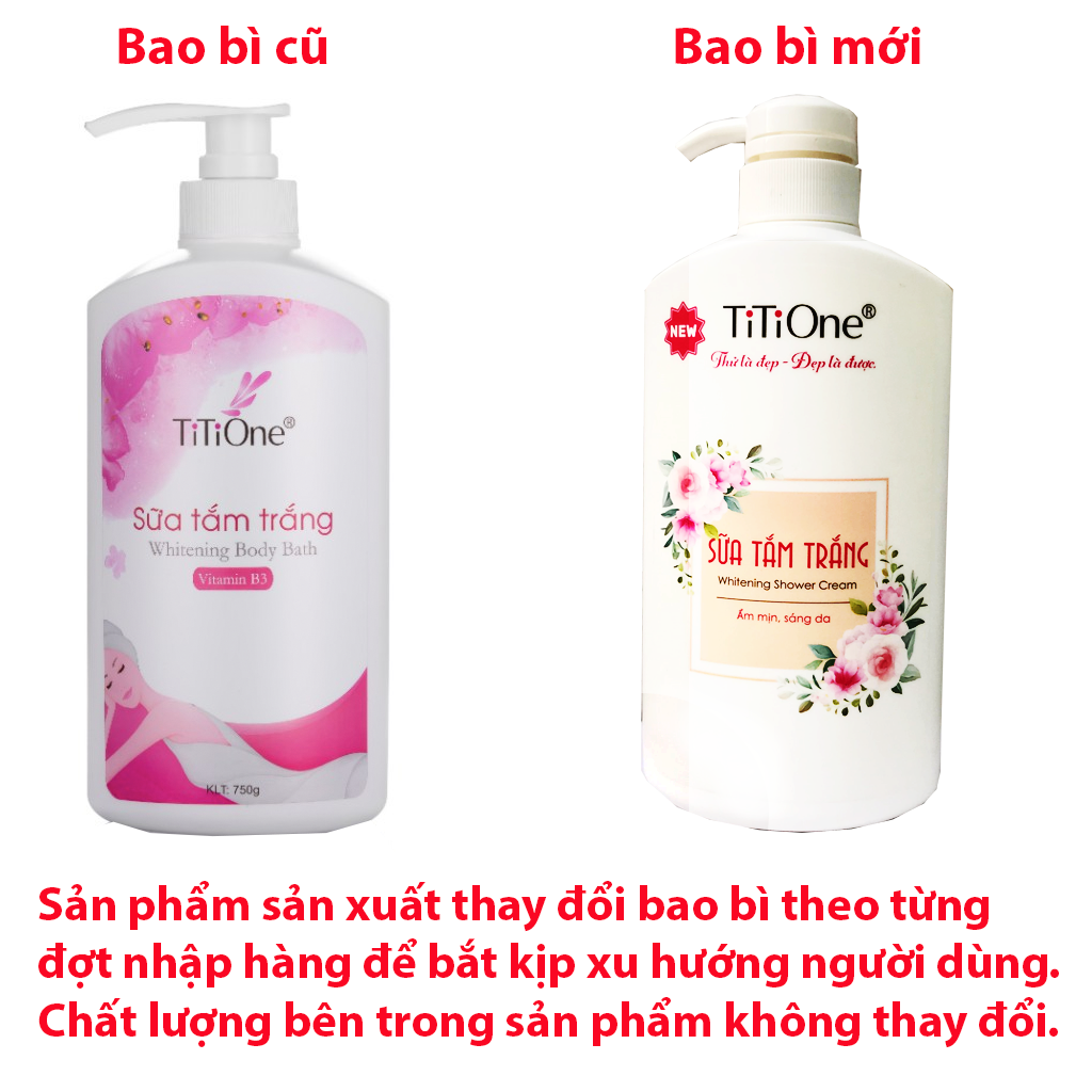 Sữa tắm trắng da toàn thân TiTiOne 750g