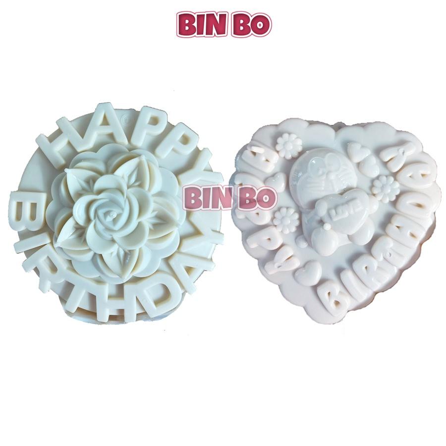 Combo 2 khuôn rau câu sinh nhật mẫu 11 và mẫu 12 Vĩnh Trường