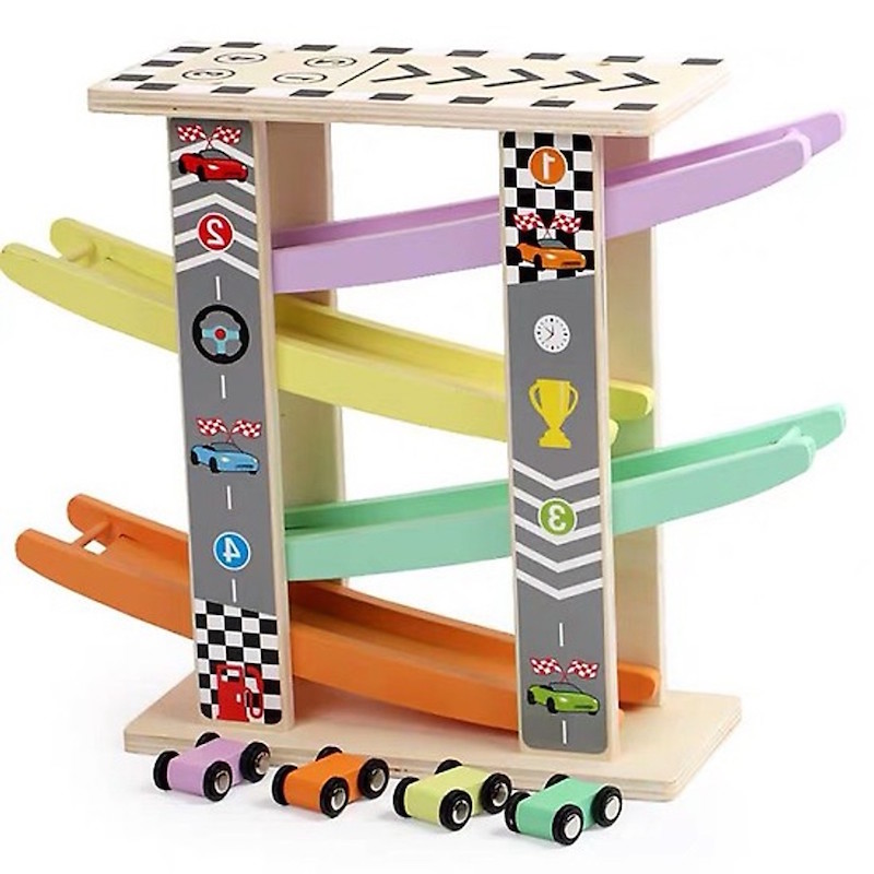 Đồ chơi gỗ cao cấp - Xe cầu trượt có gara Nemotoys