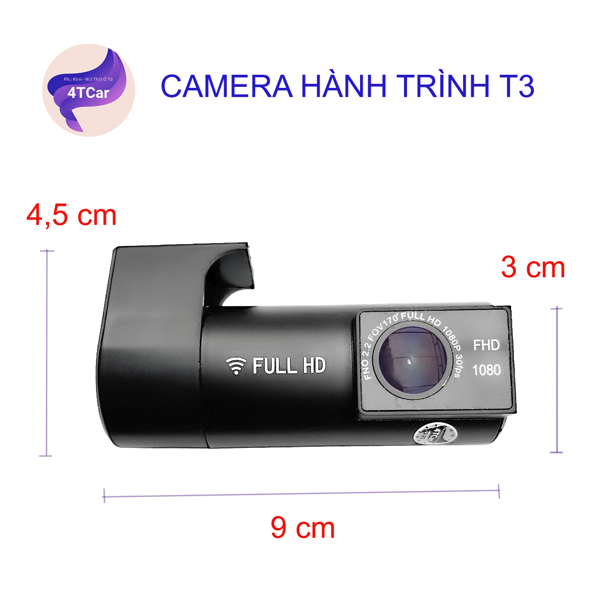 Camera hành trình androdoid tích hợp wifi độc lập xem qua app điện thoại dành cho xe ô tô T3