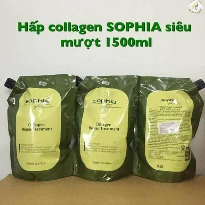 (Chính Hãng) Ủ TÓC COLLAGEN - KEM Ủ TÓC PHỤC HỒI COLLAGEN SOPHIA 1000 - 1500ML