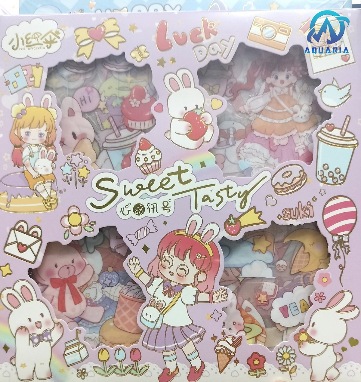 Set 100 Tấm Sticker Xinh Dễ Thương Hình Dán Cute Stickers Trang Trí Sổ Tay Dán Mũ Bảo Hiểm Điện Thoại Siêu Dễ Thương - Giao Mẫu Màu Ngẫu Nhiên