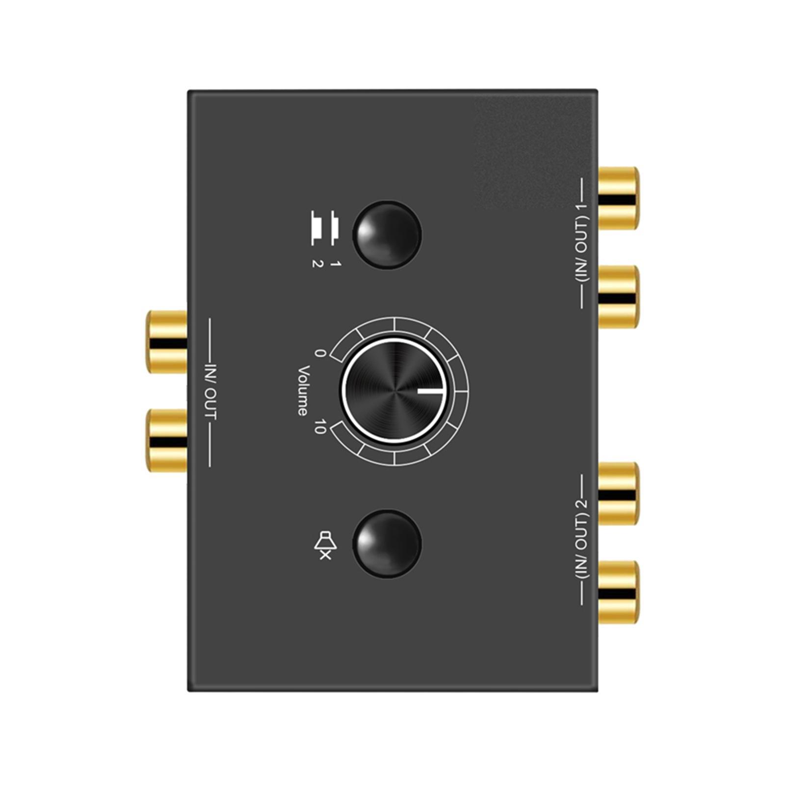 L / R Stereo Audio Bi-Directional Switcher for Computer Home Earphone Amp