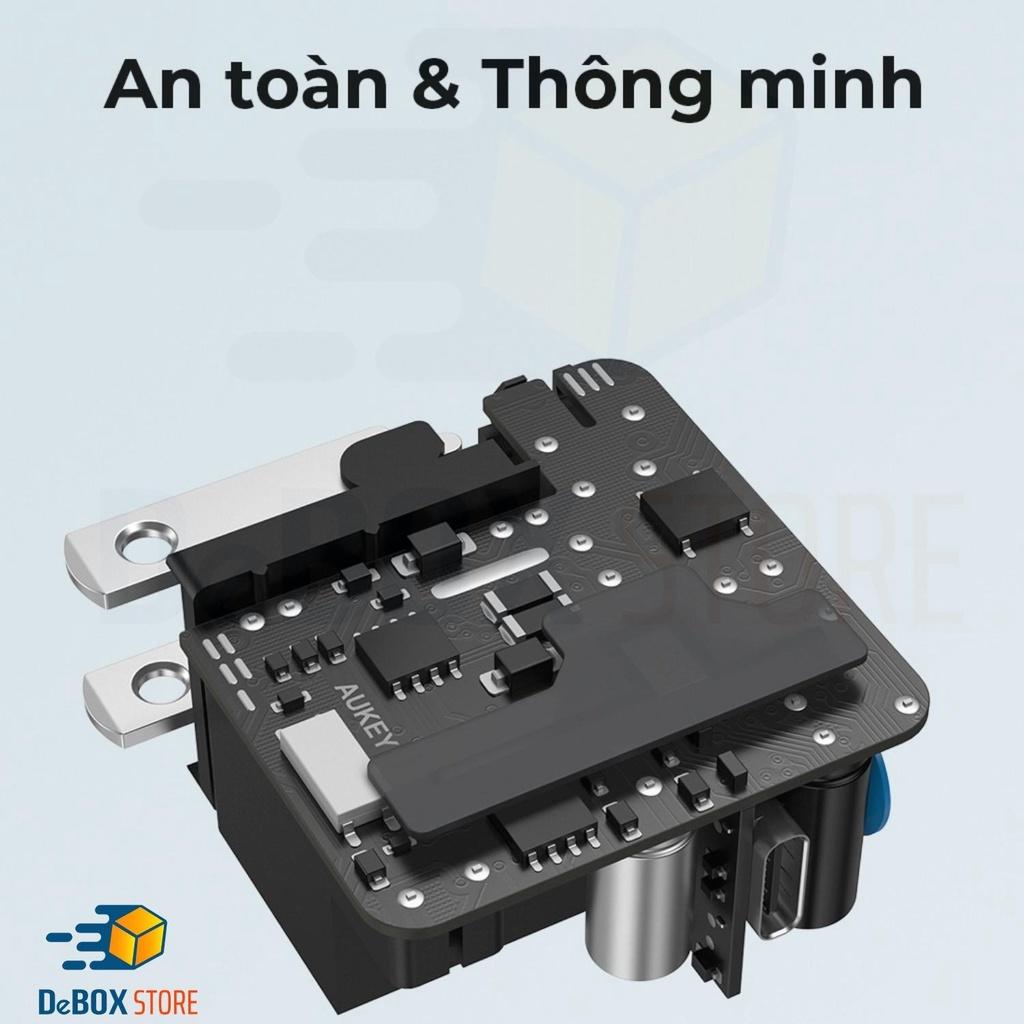 Cốc Sạc Nhanh Siêu Nhỏ Aukey PA-F1S Cổng Type C Power Delivery 20W - Hàng Chính Hãng