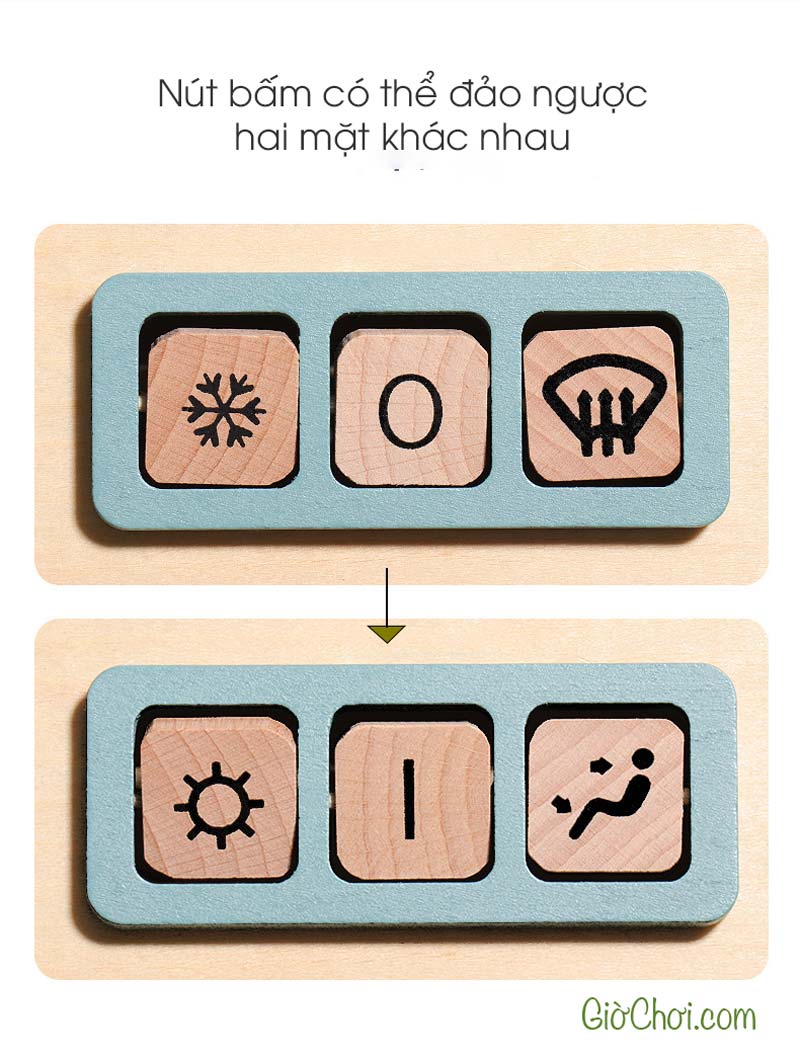 Bảng bận rộn Busy board hình vô lăng xe hơi dễ thương cho bé từ 3 tuổi