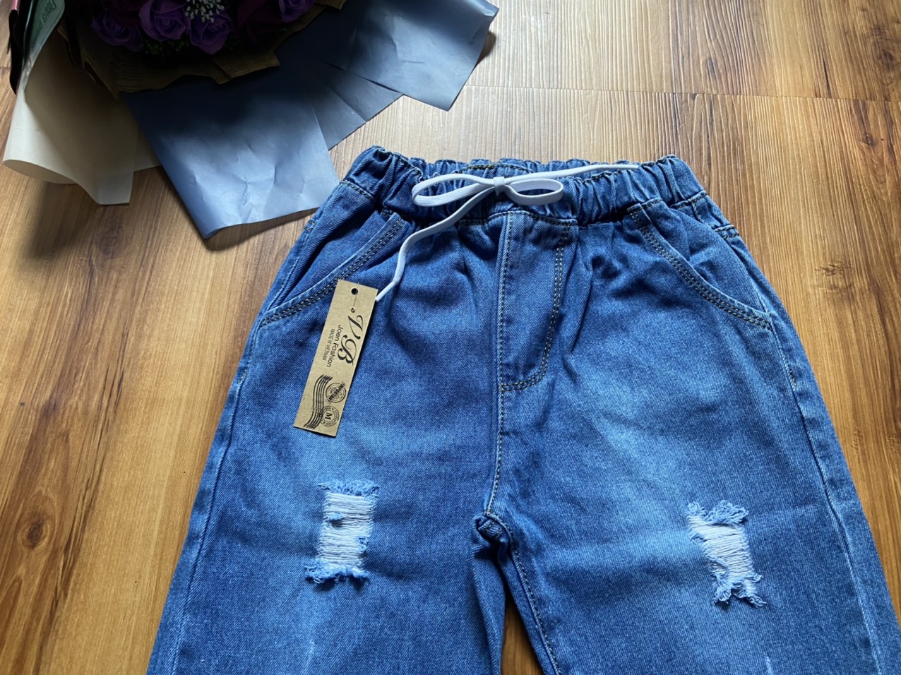 Quần Baggy Jean Nữ Rách M40 Có Bigsize - Quỳnh Trâm Shop