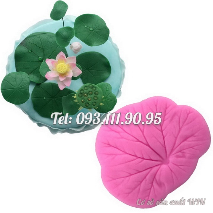 Khuôn silicon làm bánh, rau câu lá sen - Mã số 1586
