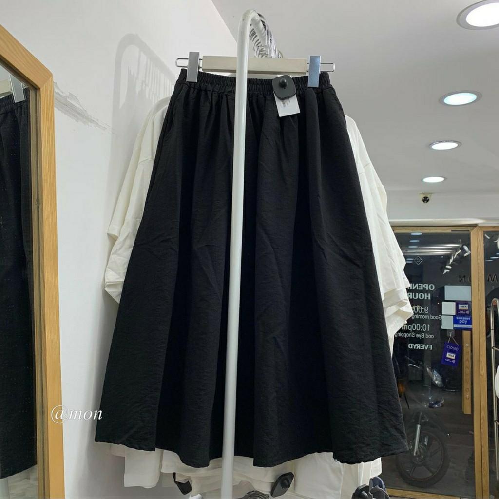 Chân váy đũi Hàn Quốc, Váy trơn 3 màu đầm thiết kế thời trang nữ công sở