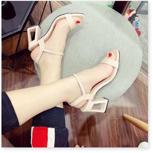 GIày sandal cao gót khoét cao cấp