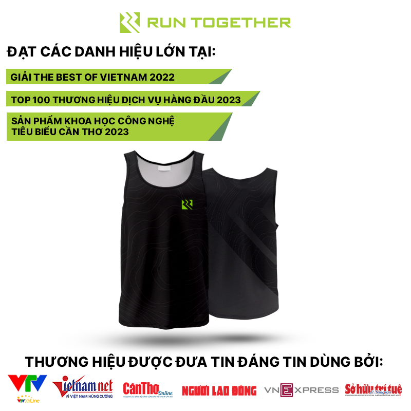 Áo Ba Lỗ Thể Thao Nam Nữ Run Together Thoáng Khí Thấm Hút Mồ Hôi