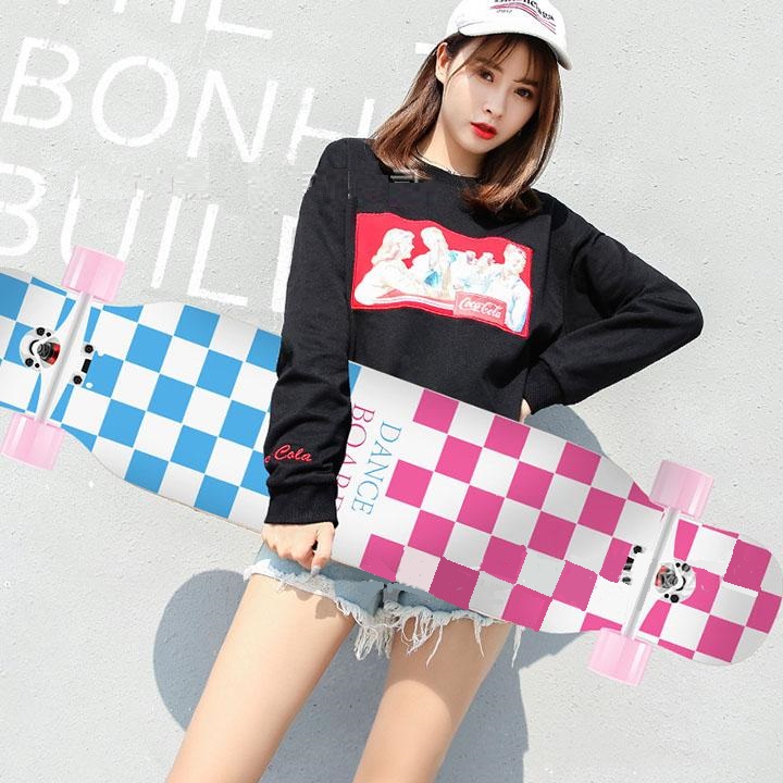 Ván Trượt Dài Mặt Nhám Dance LongBoard Cỡ Lớn cho Nữ, Kích Thước107cm, Gỗ ép 7 Lớp