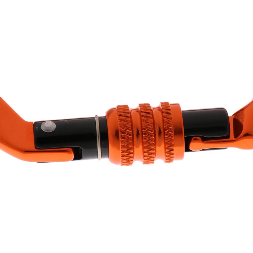 Figure 8 Descender Screw Locking Carabiner Rappelling Climbing Gear Hardware Orange