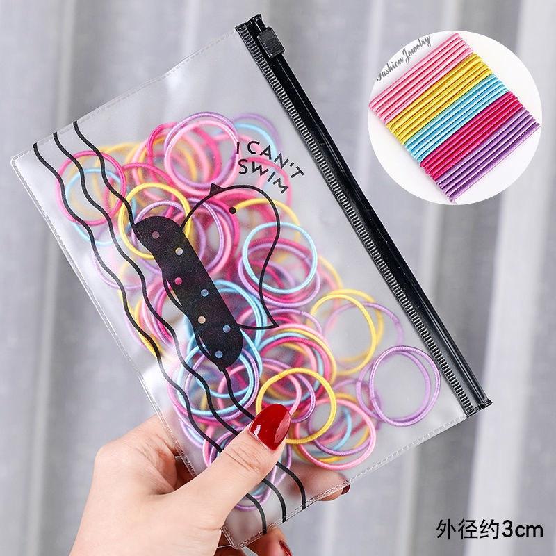 TÚI 100 THUN TRƠN PHỐI MÀU TẠO KIỂU TÓC CHO BÉ - NUNAM SHOP