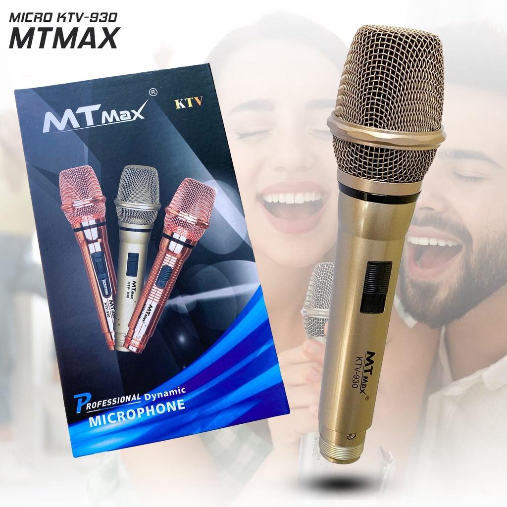 Micro có dây MTMAX KTV  930 920 độ nhạy cao, khả năng chống hú cực tốt – Dòng micro karaoke được ưa chuộng bh 12 thág