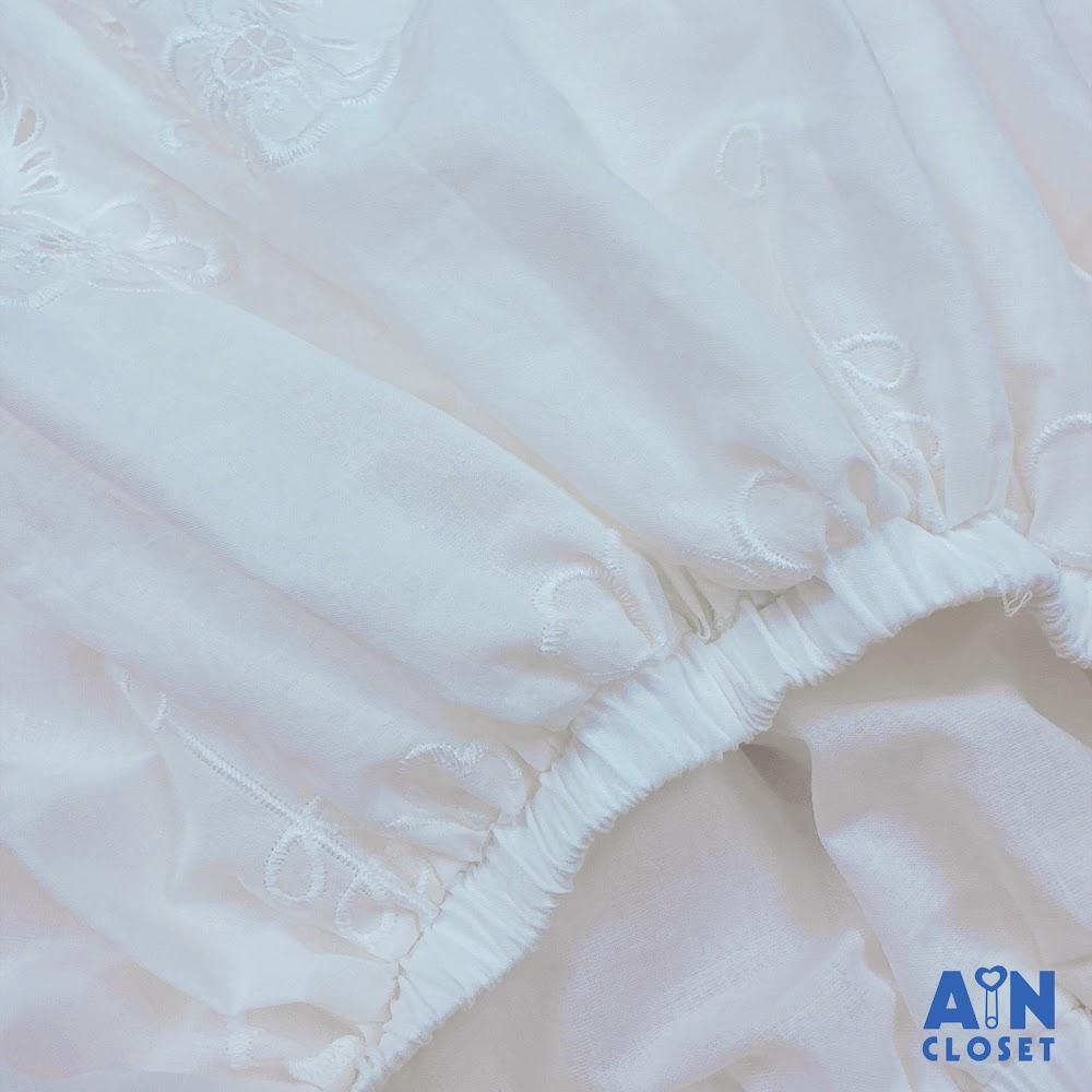 Chân Váy Dài bé gái họa tiết Trắng Hoa Thêu Cotton - AICDBGXC0TMR - AIN Closet