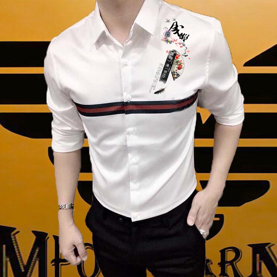 Mua Áo Sơ Mi Nam Trắng Phối Viền Họa Tiết - M tại Xưởng May Thời Trang Nguyễn Hùng Mua Áo Sơ Mi Nam Trắng Phối Viền Họa Tiết - M Tại Xưởng May Thời Trang Nguyễn Hùng