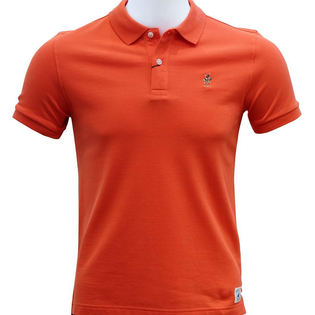 Áo polo ngắn tay BEVERLY HILLS POLO CLUB Slimfit màu cam 100% Cotton - PMSSS20TL040