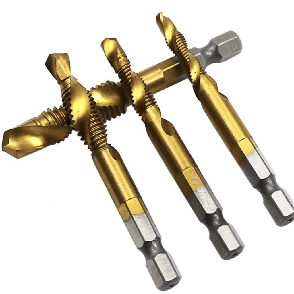 6 Piece M3 M4 M5 M6 M8 M10 HSS Tap Drill Bit Assortment Drill and Screw Bit Set