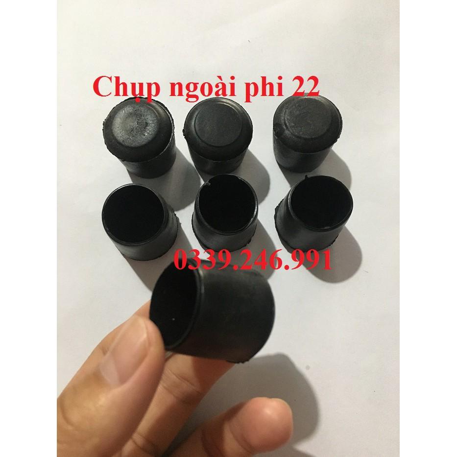 5 chiếc núm KT phi 22 bao ngoài, chân đế, chụp cao su bọc chân bàn ghế, ống  hộp