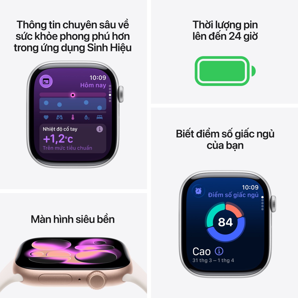 Apple Watch Series 11 GPS (Viền nhôm, dây cao su)