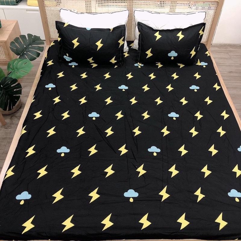 Bộ ga chun và 2 vỏ gối cotton poly mềm mịn được chọn mẫu