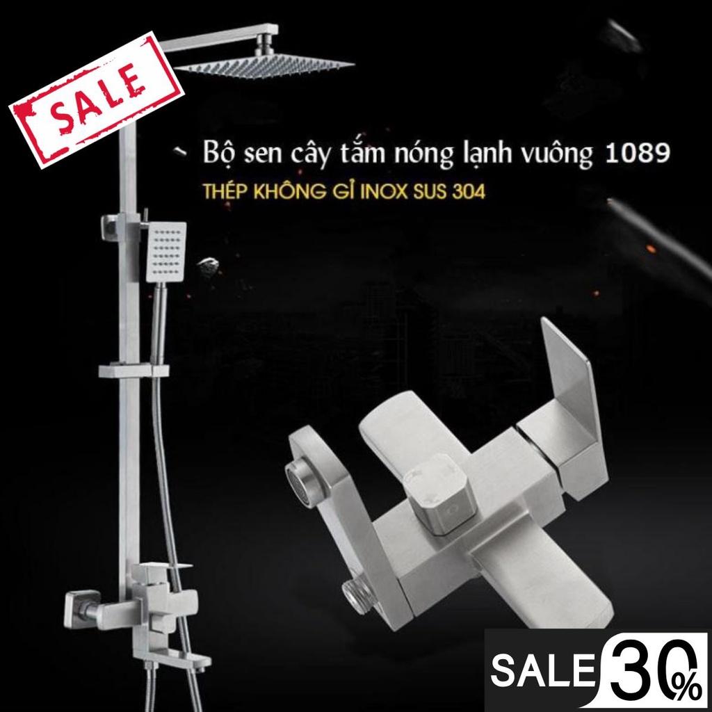 Bộ Sen Cây Tắm Đứng Nóng Lạnh INOX SUS 304 Vuông-Bộ Cây sen Vuông INOX 304