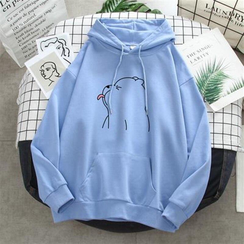 Áo hoodie hình Gấu thè lưỡi cute