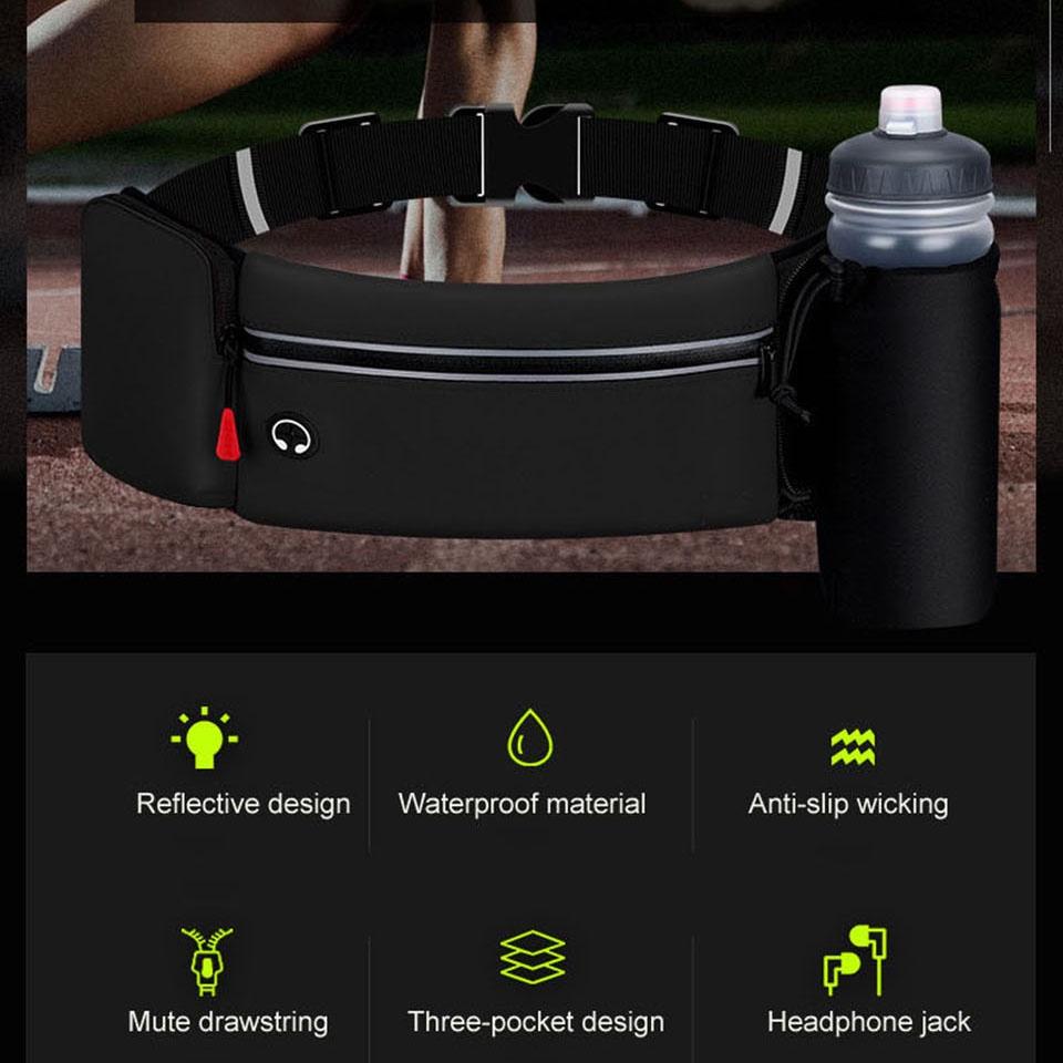 Túi đeo thắt lưng đựng điện thoại mềm dùng khi chạy marathon thể thao ngoài trời
