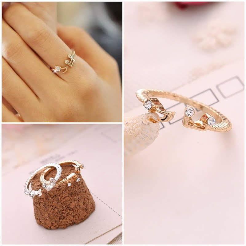 Nhan đeo tay hình nốt nhạc dễ thương phụ kiện nữ - Phụ kiện nữ