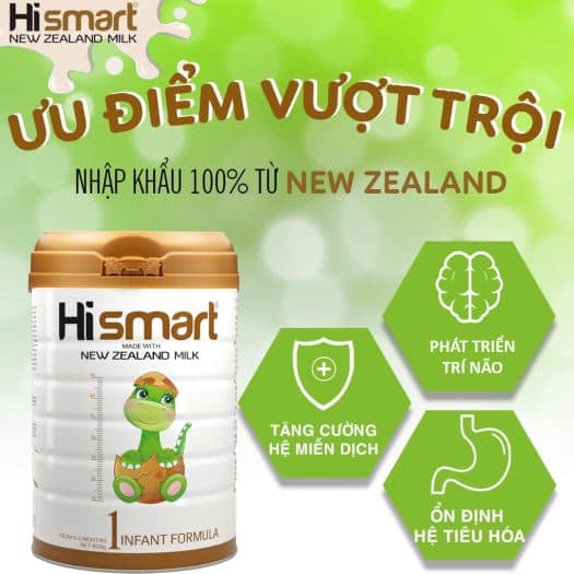 [DATE 1.2023] Sữa bột Hismart số 1_Cho bé từ 0-6 tháng tuổi - xuất xứ 100% New Zeland - 800g