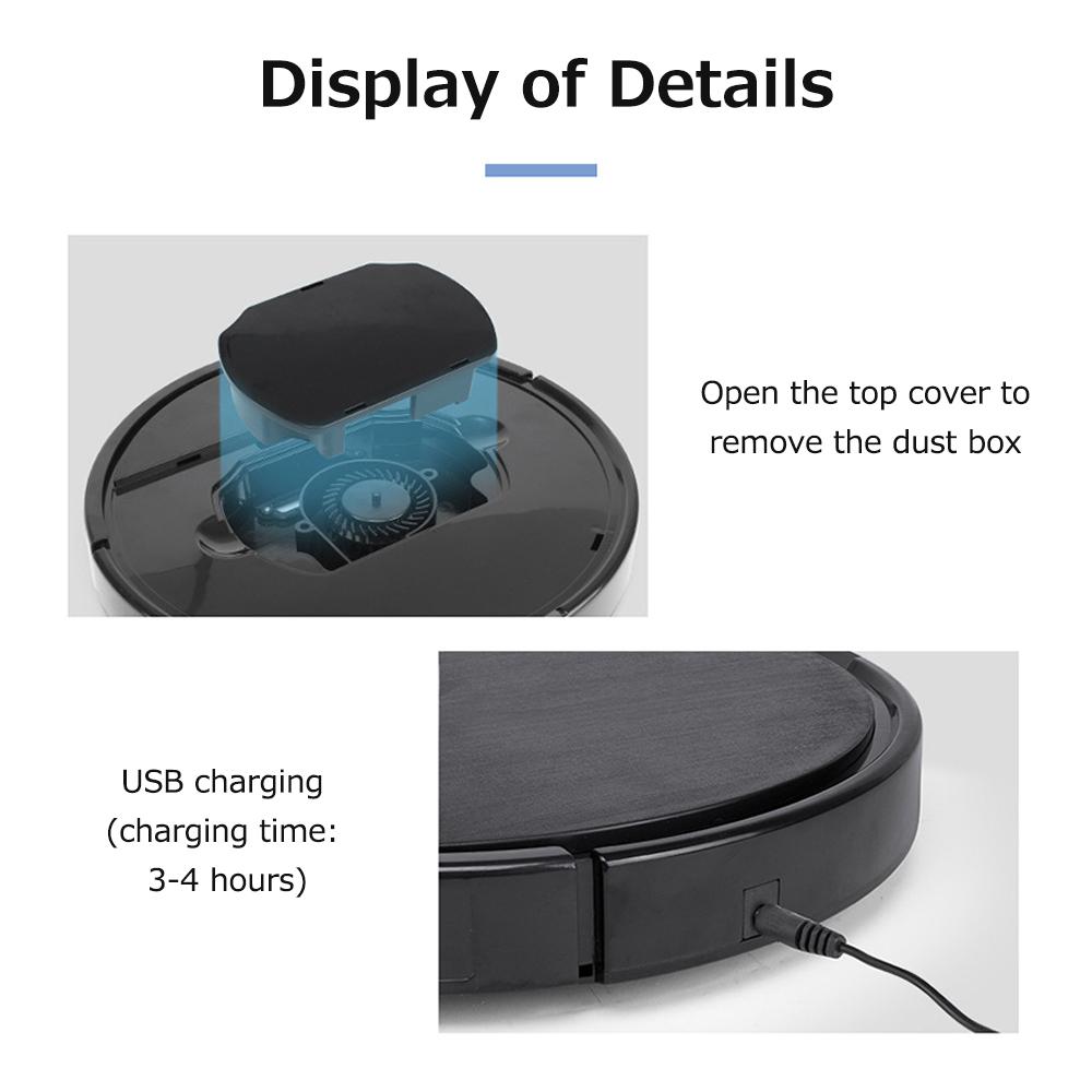 Sweeping Robot 2800PA Smart Household 2000mAh Sweeping Suction and Mopping Vacuuming Automatic Wireless Remote Control