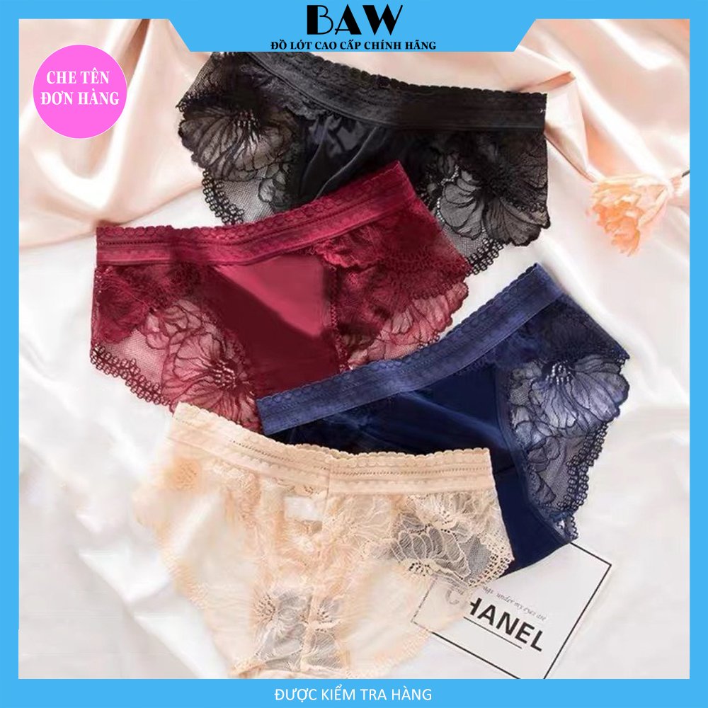 Bộ 5 Quần Lót Đúc Su Ren, chất Su phối ren thoáng mát thương hiệu BAW QLN013